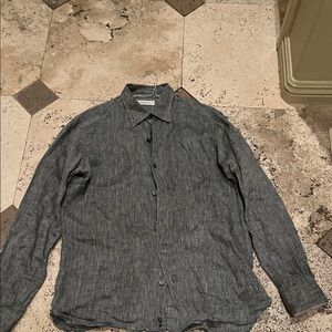 Ermenegildo Zegna Charcoal Button-Up Shirt
